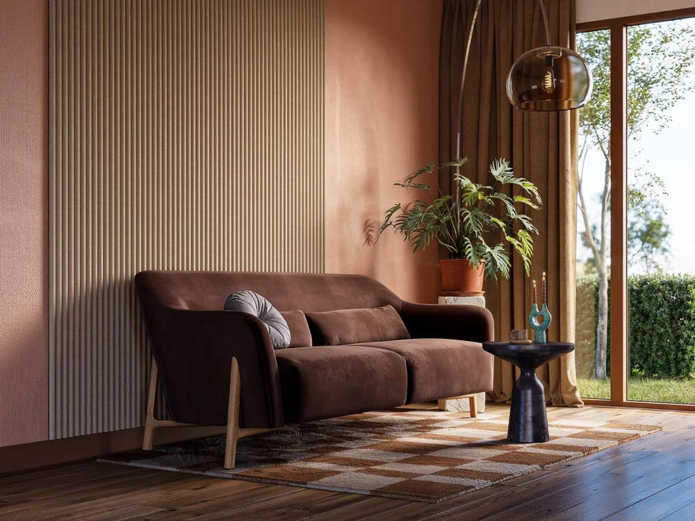 Decowall Acoustic Curve zand - 260x30cm 2 stuks Nieuw