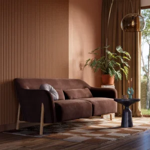 Decowall Acoustic Curve terra - 260x30cm 2 stuks Lage Prijs