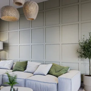 Speciale Aanbieding Decowall modernes Zierleisten-Set MDF 9x63mm 130x130cm