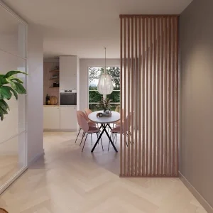 Decowall Roomdivider spijl walnoot 270cm 4 stuks Populair