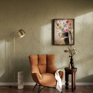 Beste Prijs Decowall Felt Pattern Flow - Salie