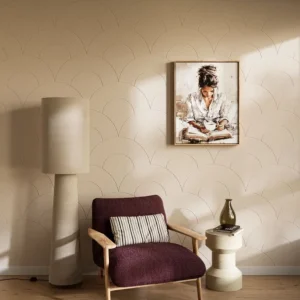 Seizoensaanbieding Decowall Felt Pattern Shell - Zand
