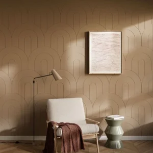 Premium Decowall Felt Pattern Double Arch - Taupe