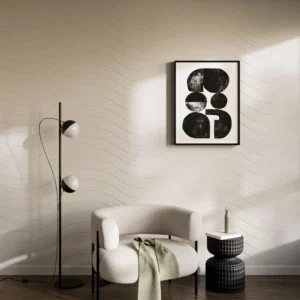 Decowall Felt Pattern Wave - Wit Fabrieksprijs