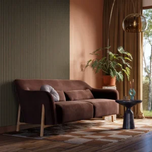Decowall Acoustic Curve salie - 260x30cm 2 stuks Meest Verkocht