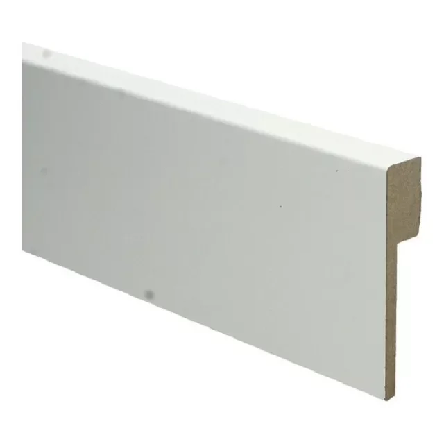 Weekendaanbieding MDF Renovatieplint klassiek 85x22 voorgel. RAL 9010 klik vloeren