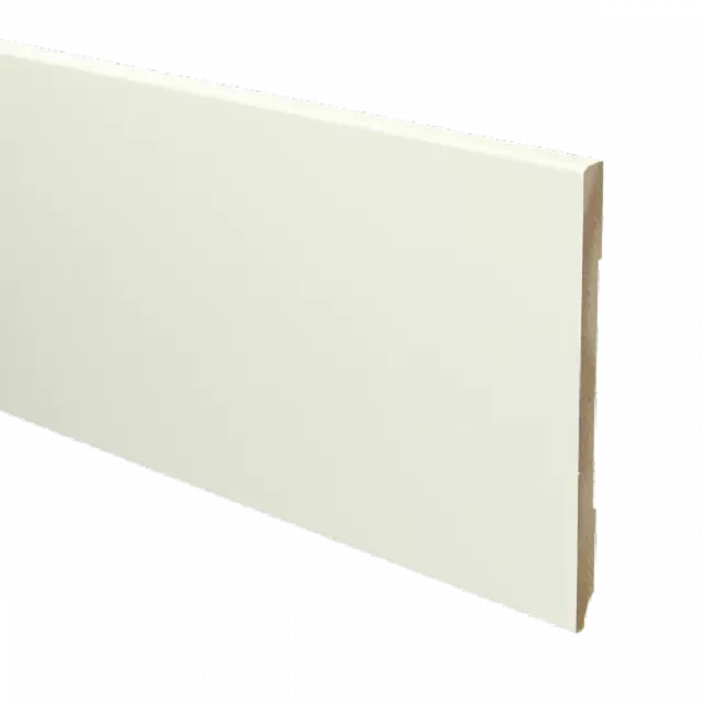 Rechtstreeks Van De Fabrikant MDF Moderne plint 150x9 wit voorgelakt RAL 9010