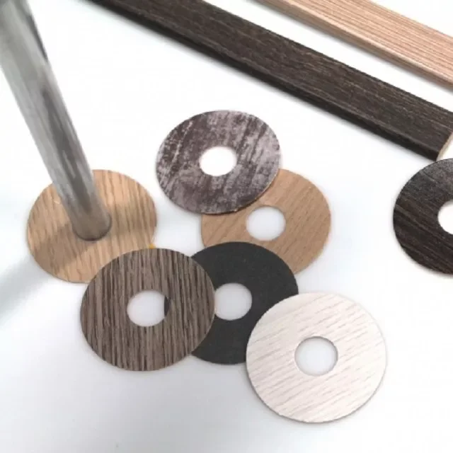 Voordeelprijs Zelfklevend rozet (17mm) eiken naturel donker (10 st.)