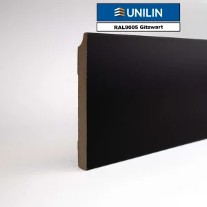 Weekendaanbieding 15mm MDF Design Plint Voorgelakt RAL9005