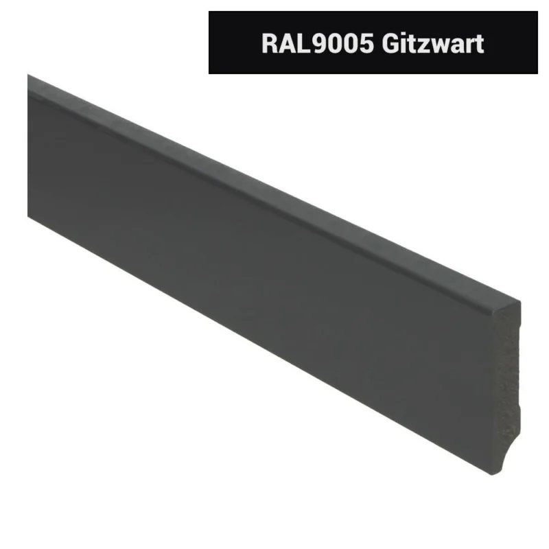 Beste Prijs 18mm MDF Moderne Plint Voorgelakt RAL9005