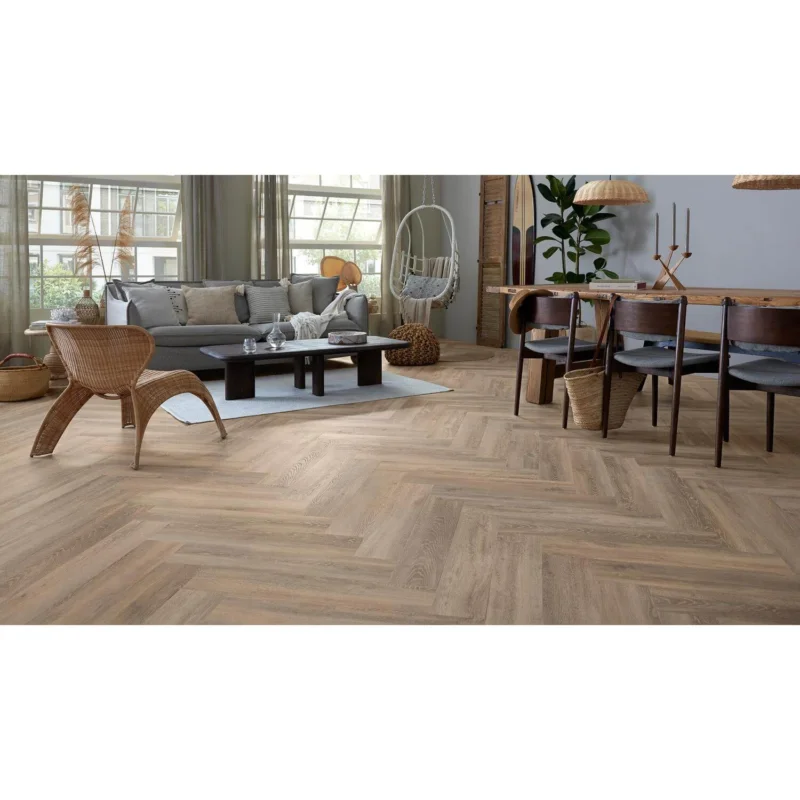 46413 Calabria Authentic Parva Oak XL Visgraat Dryback PVC Speciale Aanbieding