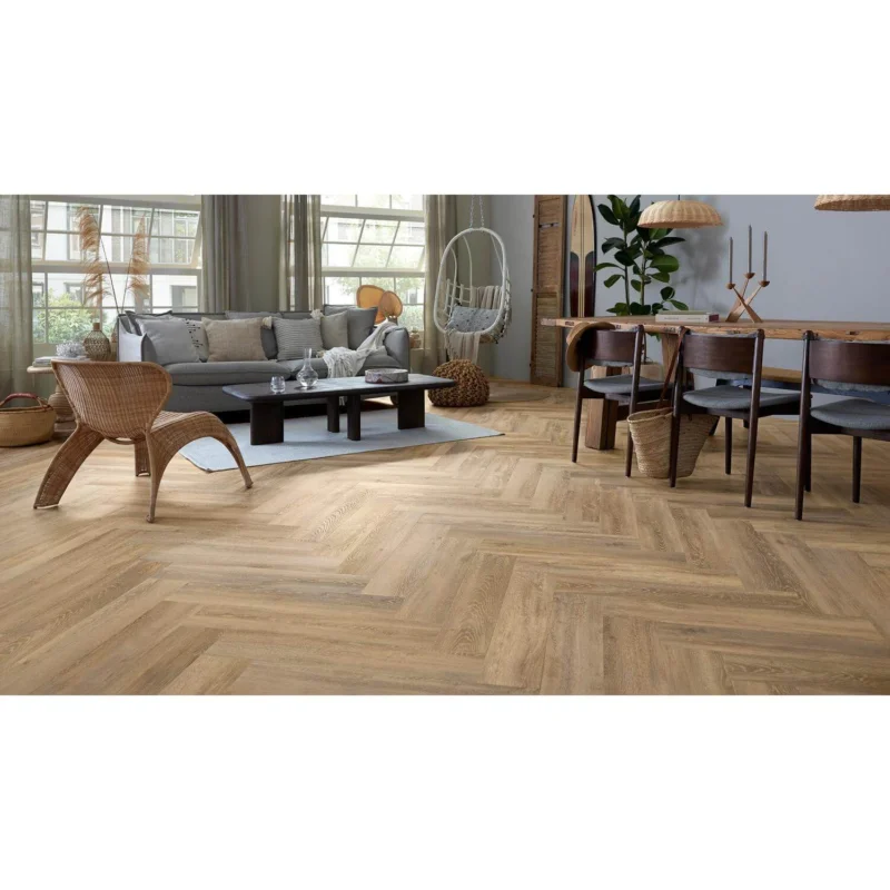 46415 Apulia Authentic Parva Oak XL Visgraat Dryback PVC Exclusieve Aanbieding
