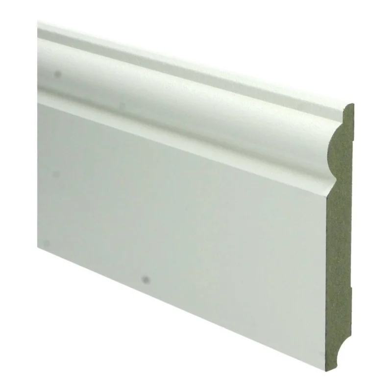 15mm MDF Barok Plint Wit Voorgelakt RAL9010 Lage Prijs
