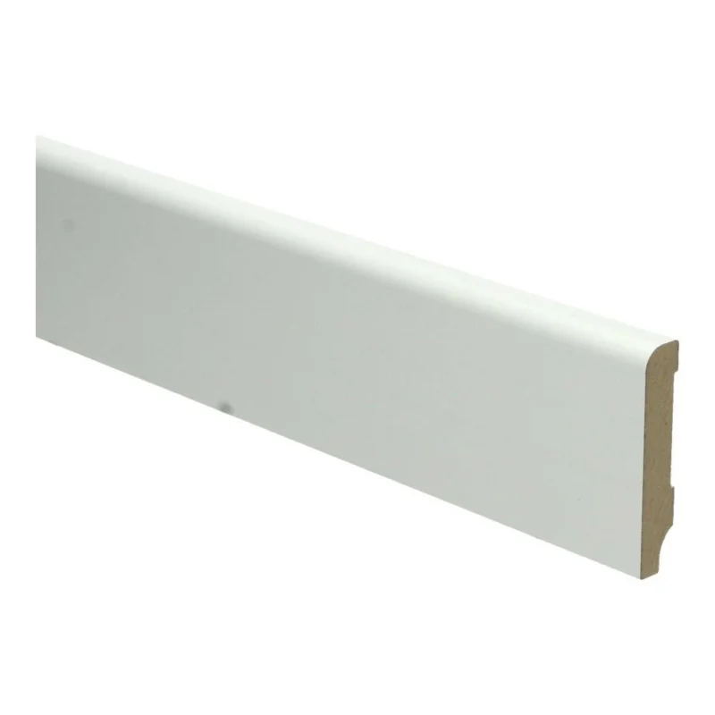 12mm MDF Koloniale Plint Wit Voorgelakt RAL9010 Fabrieksprijs