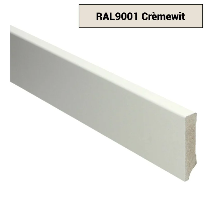 Beste Prijs 15mm MDF Moderne Plint Voorgelakt RAL9001