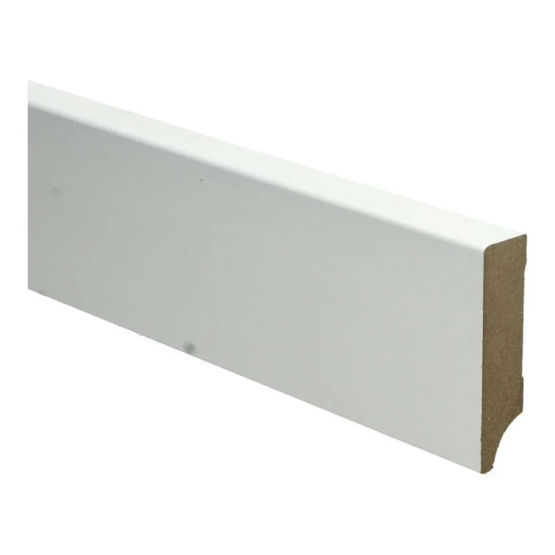 Exclusieve Aanbieding 18mm MDF Moderne Plint Recht Wit Voorgelakt RAL9010