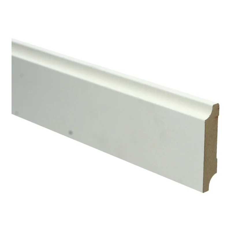 15mm MDF Retro Plint Wit Voorgelakt RAL9010 Express Levering