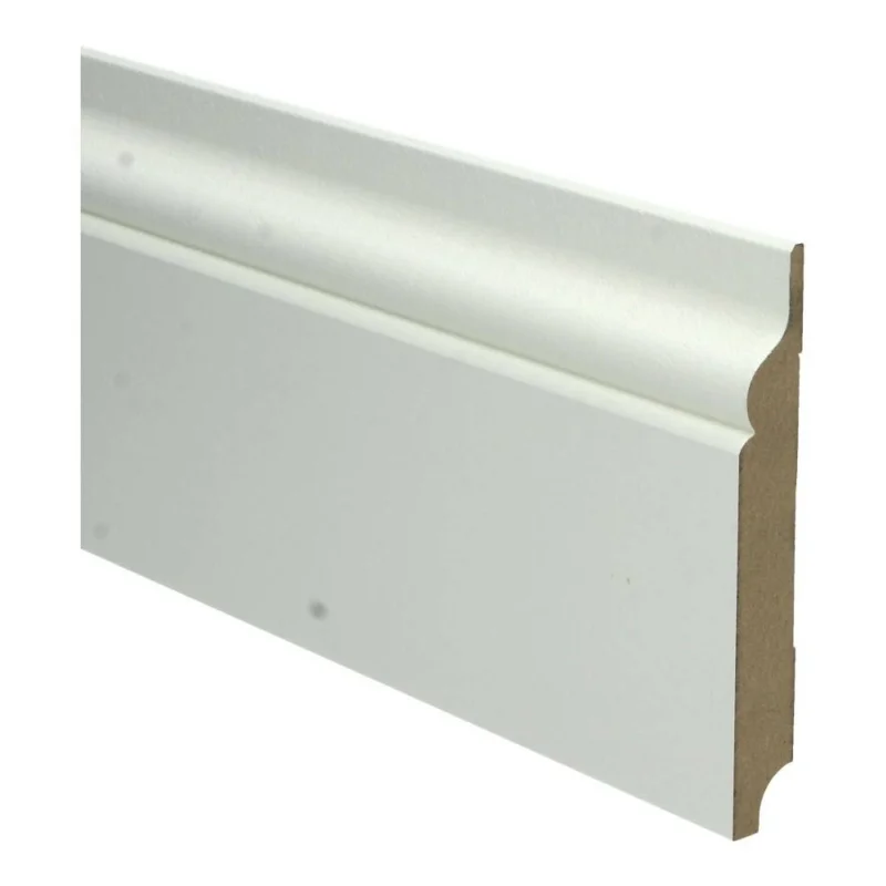 15mm MDF Romantische Plint Wit Voorgelakt RAL9010 Snelle Levering