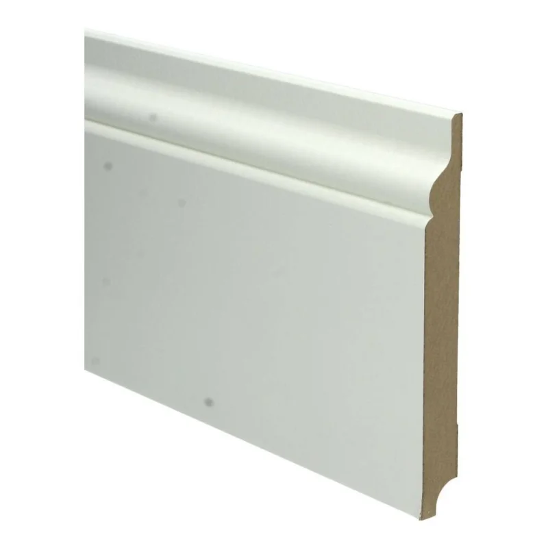 Premium 18mm MDF Romantische Plint Wit Voorgelakt RAL9010