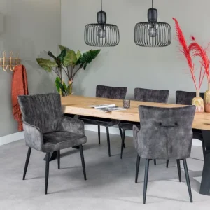 Adore Eetkamerstoel, Stof Vintage Velvet, V230 Antraciet Exclusieve Aanbieding
