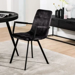Actieprijs Adore Eetkamerstoel, Stof Vintage Velvet, V411 Donkergrijs