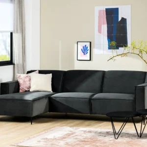 Adore 3 Zits Cl Links, Stof Fashion Velvet, F411 Donkergrijs Fabrieksprijs