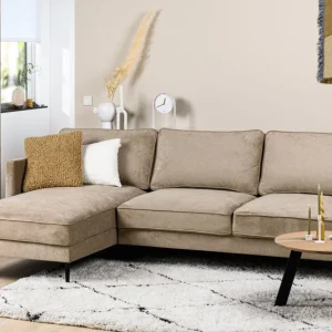Adore 3 Zits Bank Cl Links, Stof Wave Rib, W520 Taupe Koop Vandaag