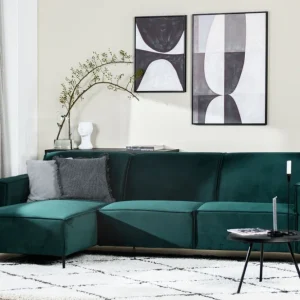 Adore 3 Zits Cl Links, Stof Fashion Velvet, F610 Groen Weekendaanbieding
