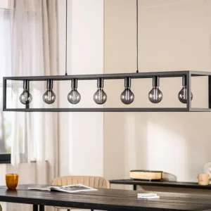 Adore Hanglamp, 7-Lichts, H340 Zwart Populair