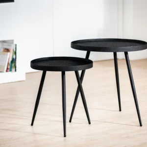 Adore Salontafelset Rond Van 2, Lava, B340 Zwart Exclusieve Aanbieding
