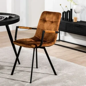 Adore Eetkamerstoel, Stof Vintage Velvet, V560 Oker Exclusieve Aanbieding