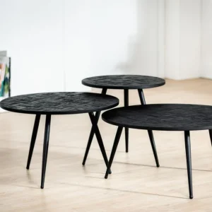 Weekendaanbieding Adore Salontafelset Rond Van 3, B340 Zwart
