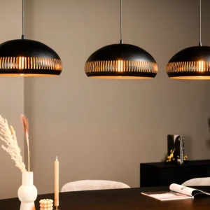 Adore Hanglamp, 3-Lichts, H340 Zwart Op = Op