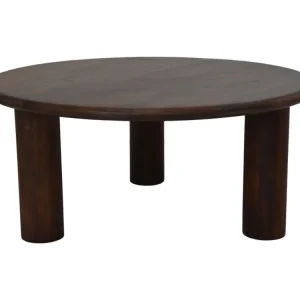 Uitverkoop Adore Hsm Collection-Ronde Salontafel Pillar-80X80X35-Bruin-Mango