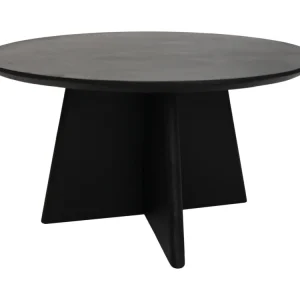 Bestel Nu Adore Hsm Collection-Ronde Salontafel Kruispoot-80X80X45-Zwart-Mango
