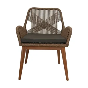 Adore Hsm Collection-Tuinstoel Coco + Kussen-60X64X87-Naturel/Naturel-Teak/Bananenblad Korting
