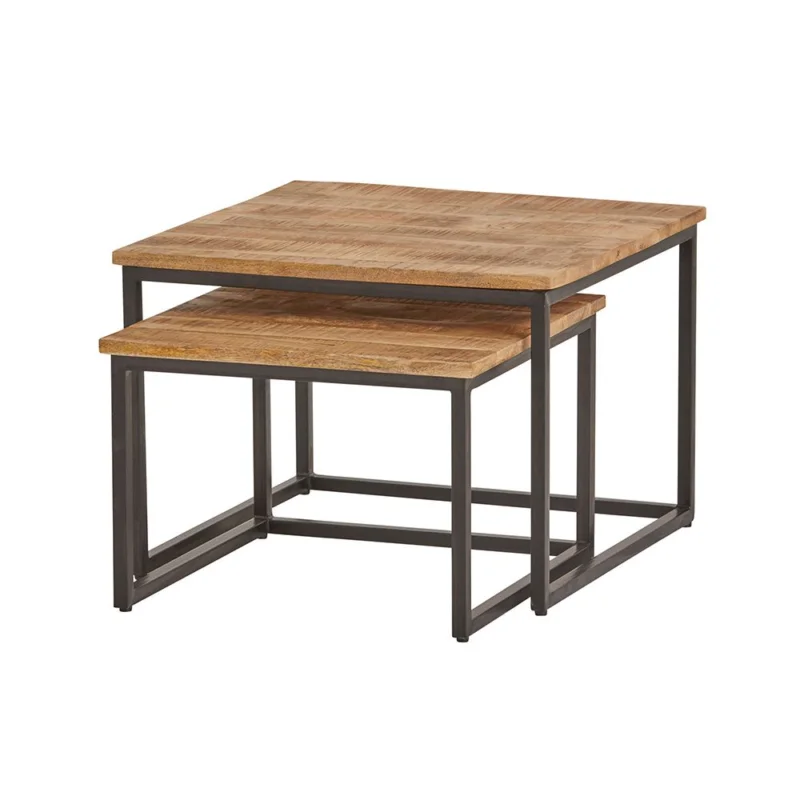 Cuba vierkante salontafel, set van 2, medium Seizoensaanbieding