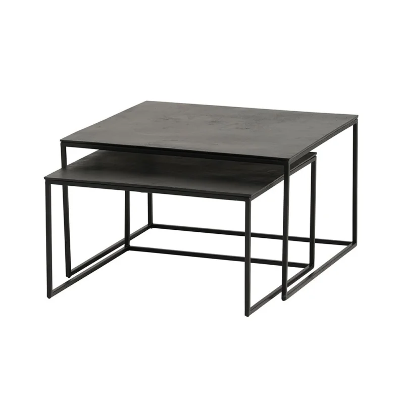 Veilige Betaling Salontafel, set van 2, groot, Black antique