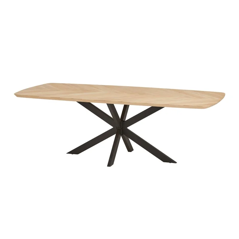 Dagaanbieding Geneve Eetkamertafel 200x105 met verjongde rand en spinpoot