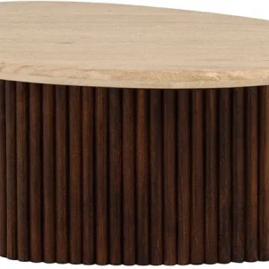 Beperkte Voorraad Memphis salontafel 90, organisch, ribbel