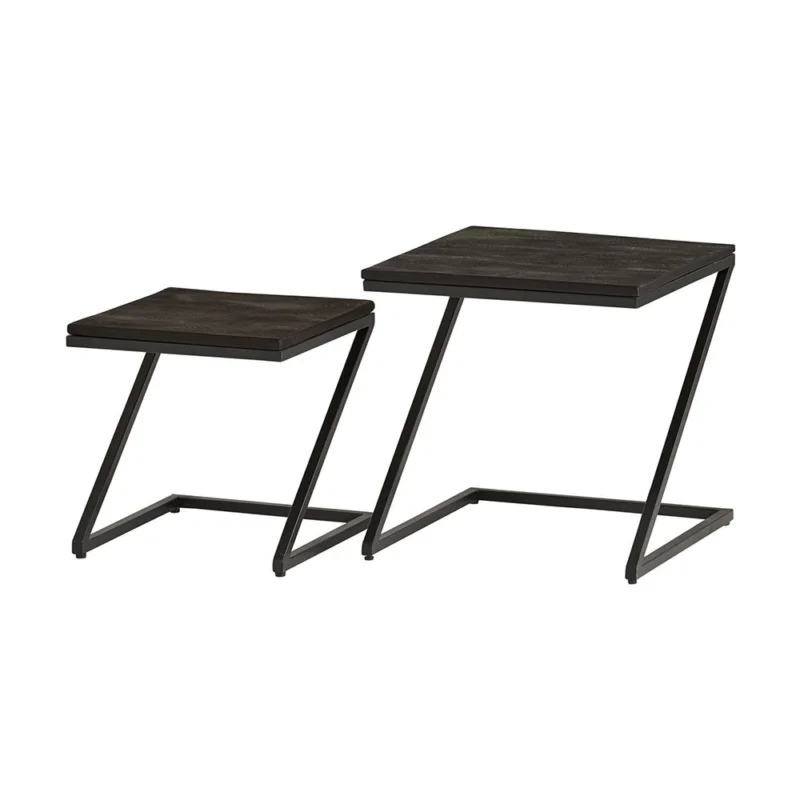 Veilige Betaling Nijwie Zwarte Zorro Z-vormige salontafel set van 2