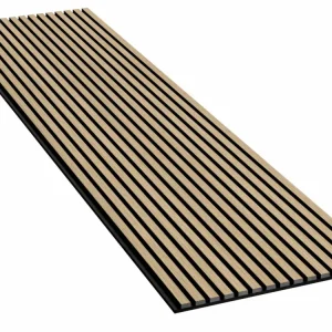 Akupanel Naturel Eiken Zwart Vilt - 280 X 60 Cm Aanbieding
