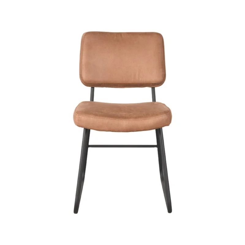 Finale Uitverkoop LABEL51 Eetkamerstoel Noah - Cognac - Microfiber