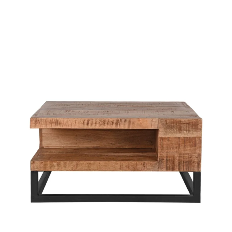 Finale Uitverkoop LABEL51 Salontafel Cube - Rough - Mangohout