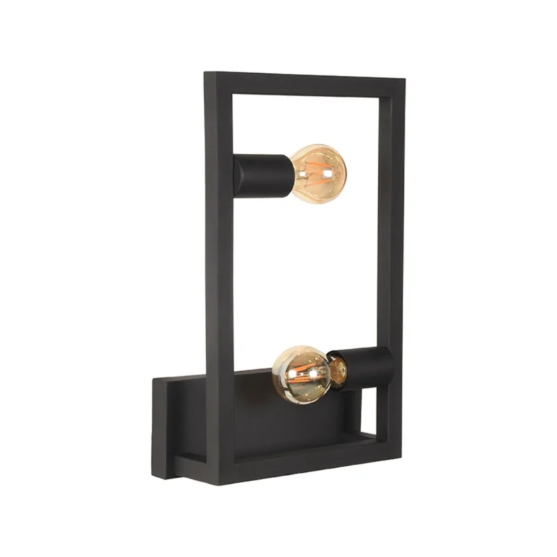 Weekendaanbieding LABEL51 Wandlamp Quadrato - Zwart - Metaal