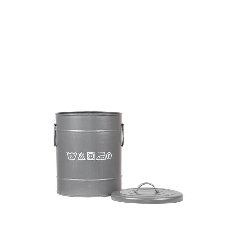 Actieprijs LABEL51 Wasmand - Grijs - Metaal - S