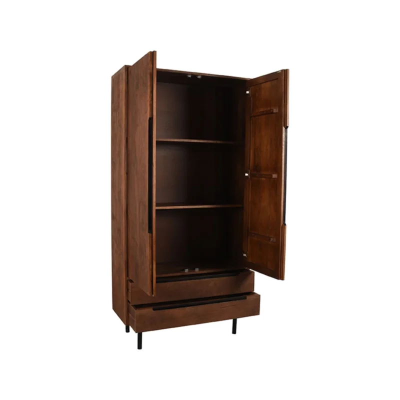Aanbieding LABEL51 Bergkast Rio - Espresso - Mangohout