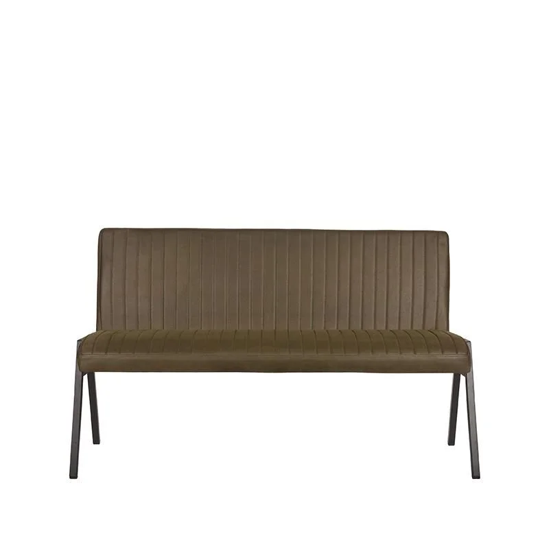 Fabrieksprijs LABEL51 Eetkamerbank Matz - Army green - Microfiber - 145 cm