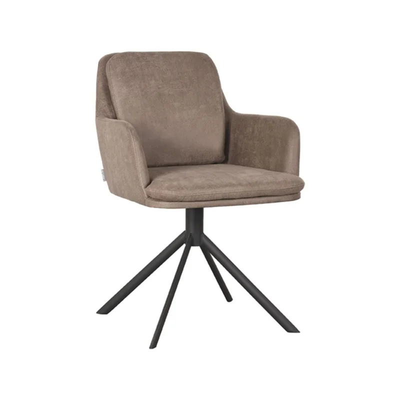 Snelle Levering LABEL51 Eetkamerstoel Joy - Taupe - Microfiber