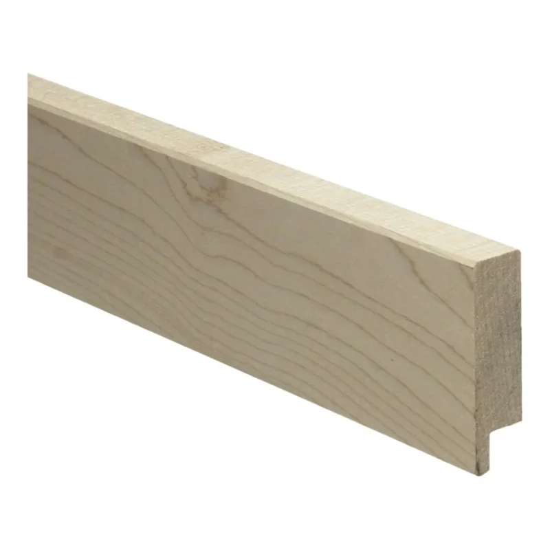Rechte houten plint 15x54 mm massief Ahorn Gratis Retour